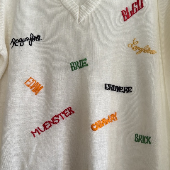 Vintage cheese golf sweater 🧀 size M - Picture 3 of 5